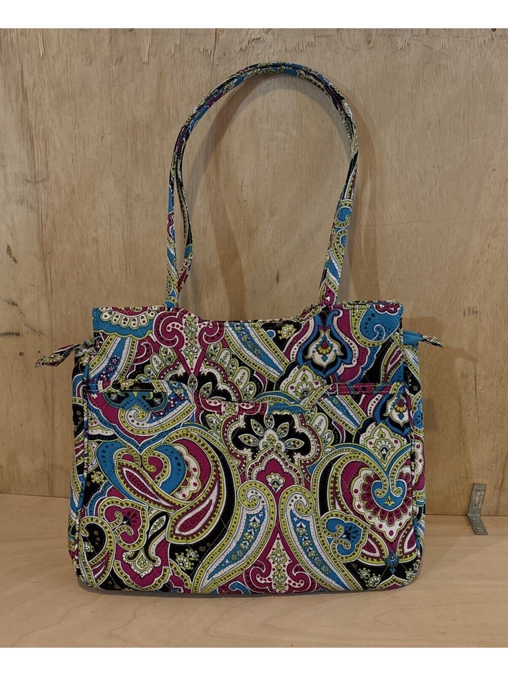 Vera Bradley Rare Silk Collection Paisley Bella Tote Bag, Retired, Pristine